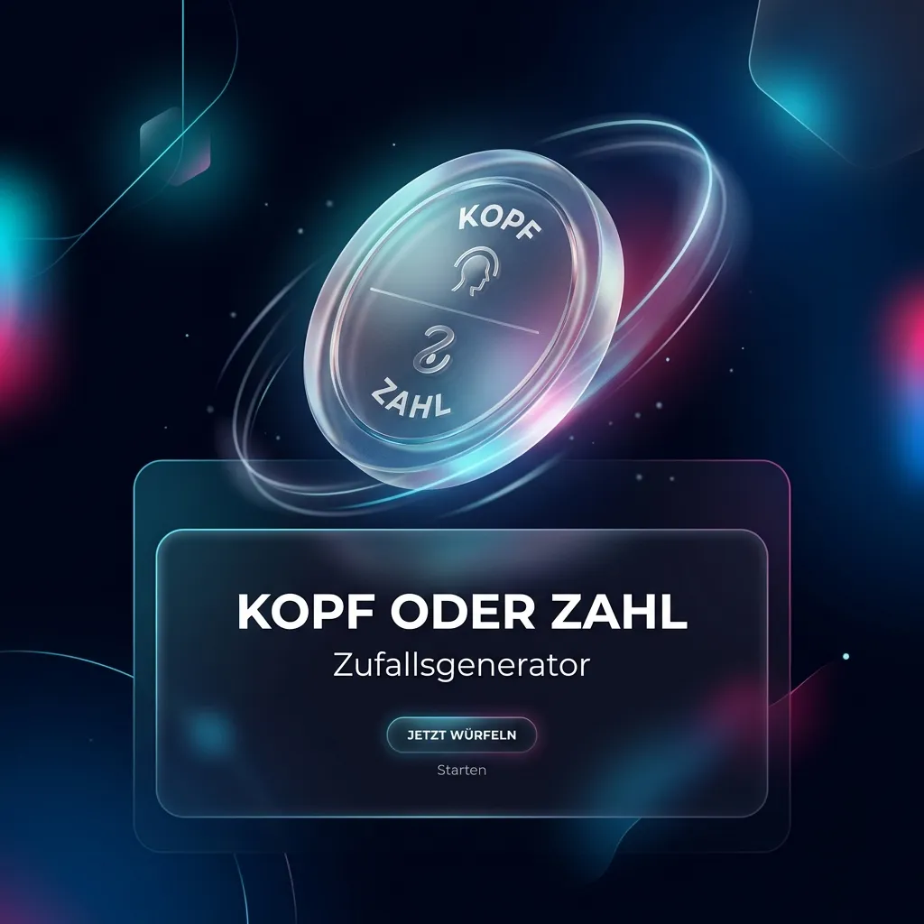 Kopf oder Zahl Generator Illustration